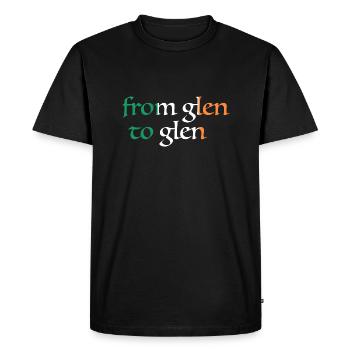from glen to glen - Men's Premium Organic T-Shirt - black - Front - Nico (187cm)