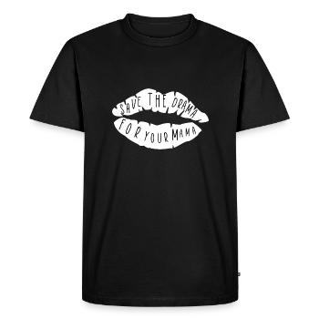 Gardez le drame pour votre maman - T-shirt Premium bio Homme - noir - Devant - Nico (187cm)