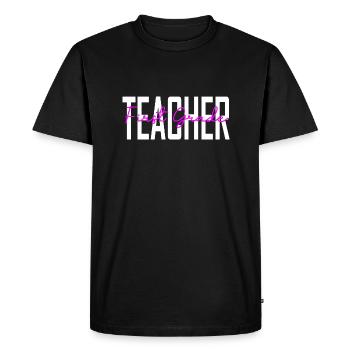 Cadeaux d’enseignant de 1ère année - T-shirt Premium bio Homme - noir - Devant - Nico (187cm)