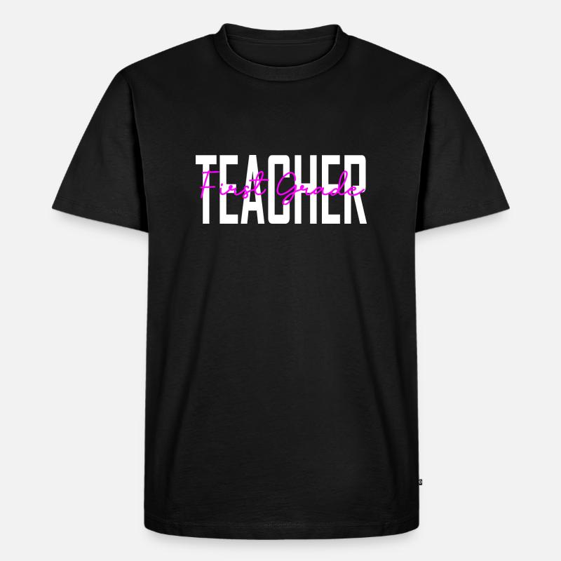 Lehrergeschenke der 1. Klasse - Männer Premium Bio T-Shirt - Schwarz
