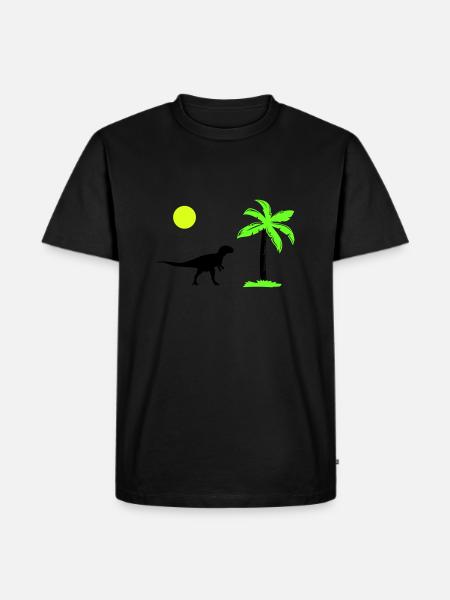 Palmier dinosaure - T-shirt Premium bio Homme - noir