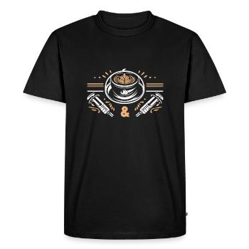 Insuline et Café - Cadeau Café Diabétique - T-shirt Premium bio Homme - noir - Devant - Nico (187cm)