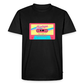 Retro Tape – 1985 Edition - Men's Premium Organic T-Shirt - black - Front - Nico (187cm)