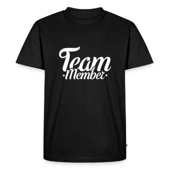 Team member - Men's Premium Organic T-Shirt - black - Front - Nico (187cm)