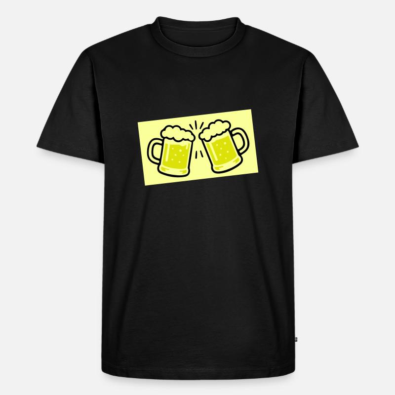 Bierglas Bier Symbol - Männer Premium Bio T-Shirt - Schwarz