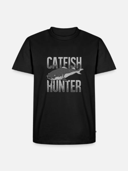 Catfish Chasseur Catfish Catfish Pêche au poisson-chat - T-shirt Premium bio Homme - noir