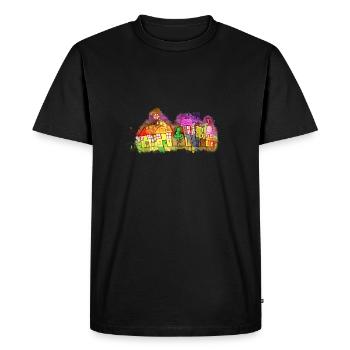 Immobilier immobilier lumineux lumineux - T-shirt Premium bio Homme - noir - Devant - Nico (187cm)