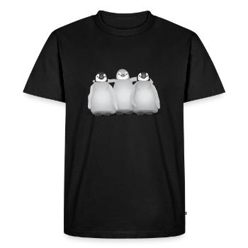 Pinguin Freunde - Men's Premium Organic T-Shirt - black - Front - Nico (187cm)