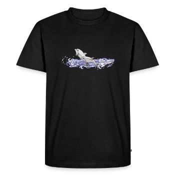 dolphins - Men's Premium Organic T-Shirt - black - Front - Nico (187cm)