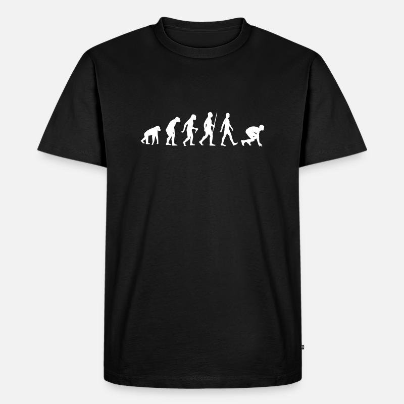 Athlétisme Sprint Sprinter Sprinting Evolution - T-shirt Premium bio Homme - noir
