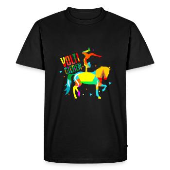 Voltige cheval - T-shirt Premium bio Homme - noir - Devant - Nico (187cm)