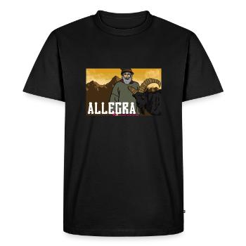 Allegra Bündner Pays Suisse Capricorne Alpes - T-shirt Premium bio Homme - noir - Devant - Nico (187cm)