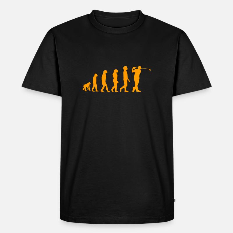 Golf evolution - Männer Premium Bio T-Shirt - Schwarz