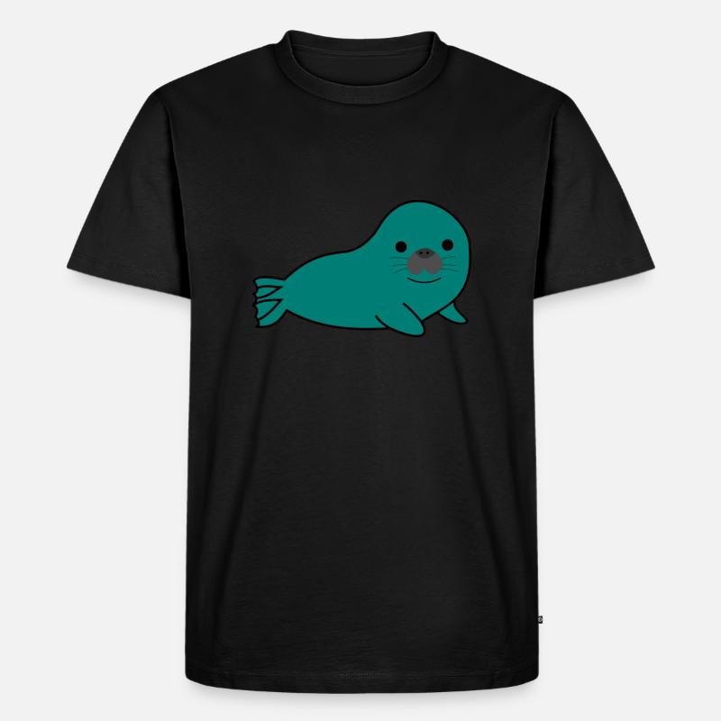 Robbe - Männer Premium Bio T-Shirt - Schwarz