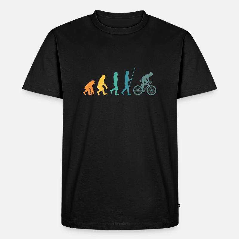 Fahrrad Evolution - Männer Premium Bio T-Shirt - Schwarz