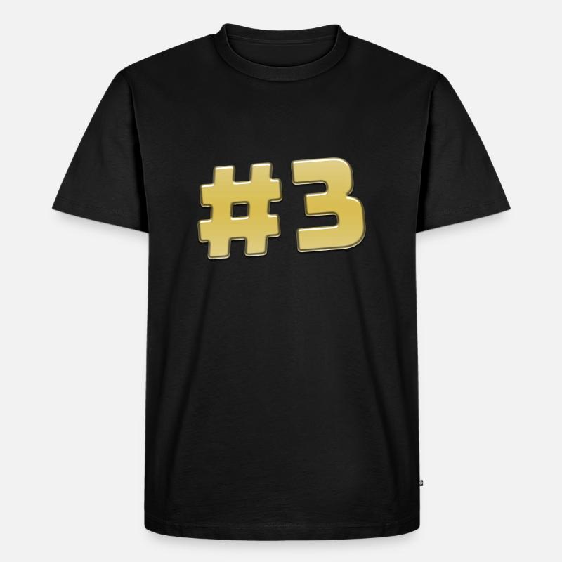 dritter - Männer Premium Bio T-Shirt - Schwarz
