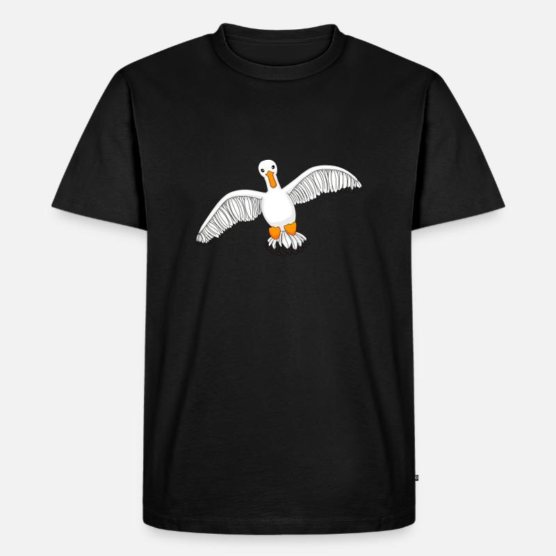 Möwe - Männer Premium Bio T-Shirt - Schwarz