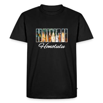hawaï honolulu - T-shirt Premium bio Homme - noir - Devant - Nico (187cm)