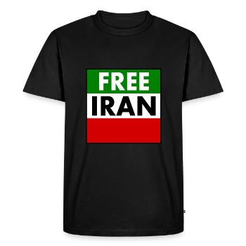 Free iran - Men's Premium Organic T-Shirt - black - Front - Nico (187cm)