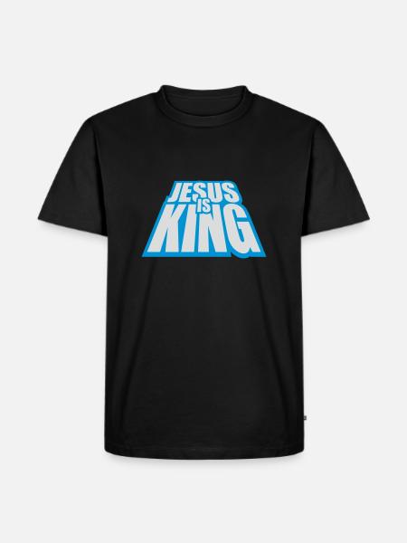 jesus is king quote - Men's Premium Organic T-Shirt - black