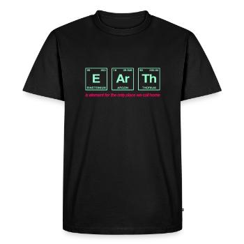 TERRE - avec des éléments du système persiode - T-shirt Premium bio Homme - noir - Devant - Nico (187cm)