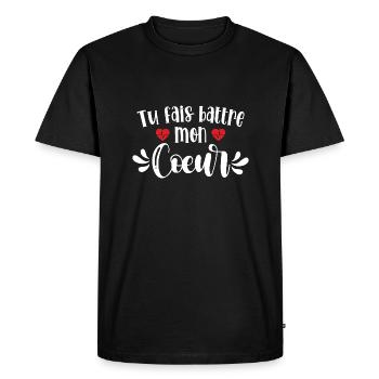 You Make My Heart Beat - T-shirt Premium bio Homme - noir - Devant - Nico (187cm)
