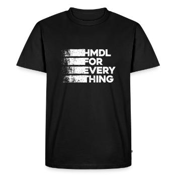 HMDL pour Evth - Alhamdoulillah pour tout - T-shirt Premium bio Homme - noir - Devant - Nico (187cm)