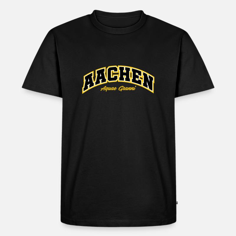 AACHEN - Männer Premium Bio T-Shirt - Schwarz