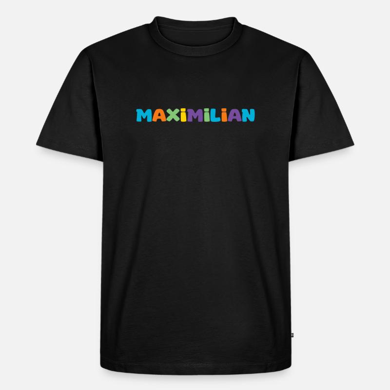 Name - Maximilian - Männer Premium Bio T-Shirt - Schwarz