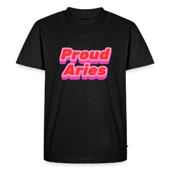 Fier Bélier - stolzer Widder - T-shirt Premium bio Homme - noir - Devant - Nico (187cm)