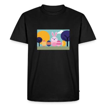 Easter Bunny No.07 - Men's Premium Organic T-Shirt - black - Front - Nico (187cm)