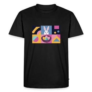 Easter Bunny No.04 - Men's Premium Organic T-Shirt - black - Front - Nico (187cm)