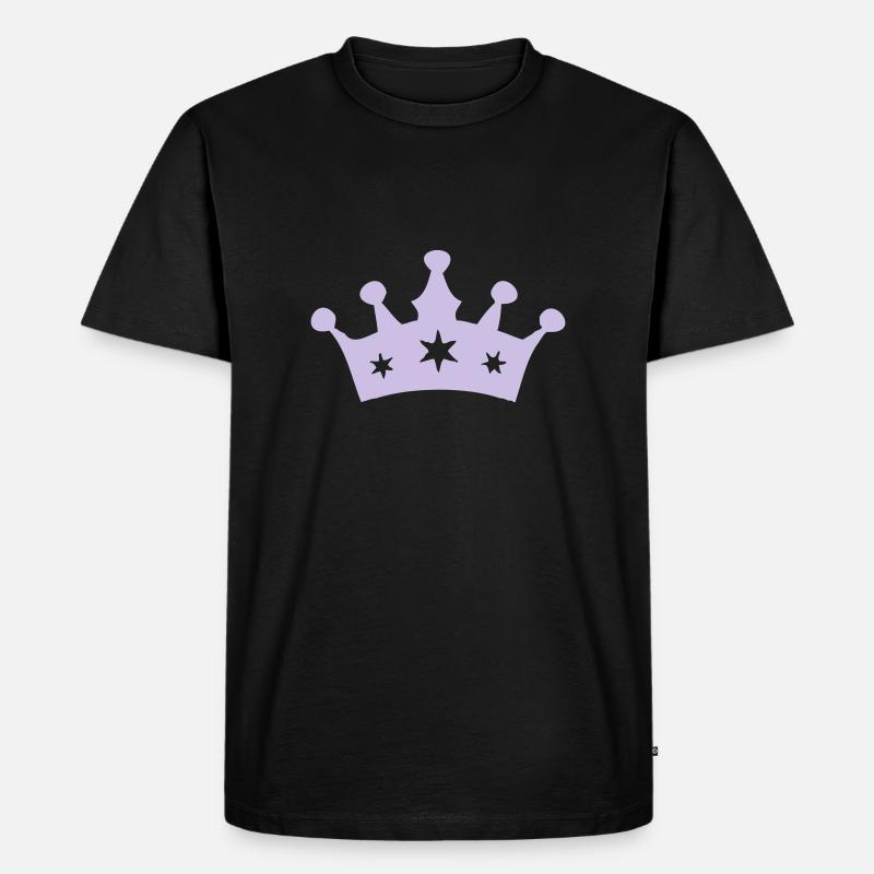 Princess Crown - Männer Premium Bio T-Shirt - Schwarz