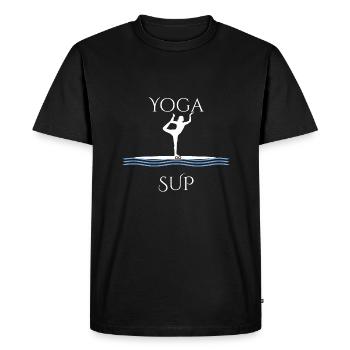 Sup yoga stand up paddle asana gift - Men's Premium Organic T-Shirt - black - Front - Nico (187cm)