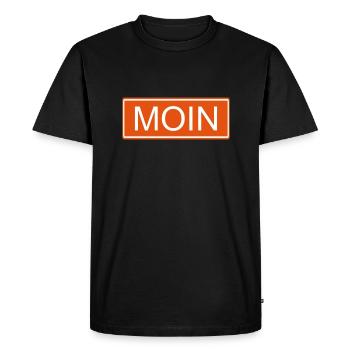 Hello - Men's Premium Organic T-Shirt - black - Front - Nico (187cm)