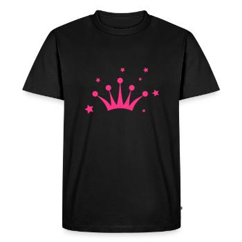 Crown with Stars (Krone mit Sternen) - T-shirt Premium bio Homme - noir - Devant - Nico (187cm)