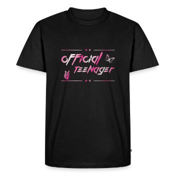 officiale adolescent - Anniversaire Design pour teens - T-shirt Premium bio Homme - noir - Devant - Nico (187cm)