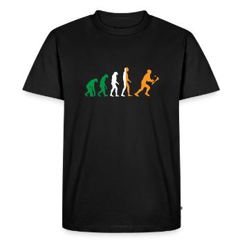 The Evolution of Hurling - Men's Premium Organic T-Shirt - black - Front - Nico (187cm)