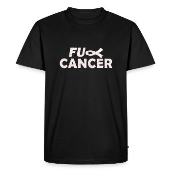 FCK CANCER - Men's Premium Organic T-Shirt - black - Front - Nico (187cm)