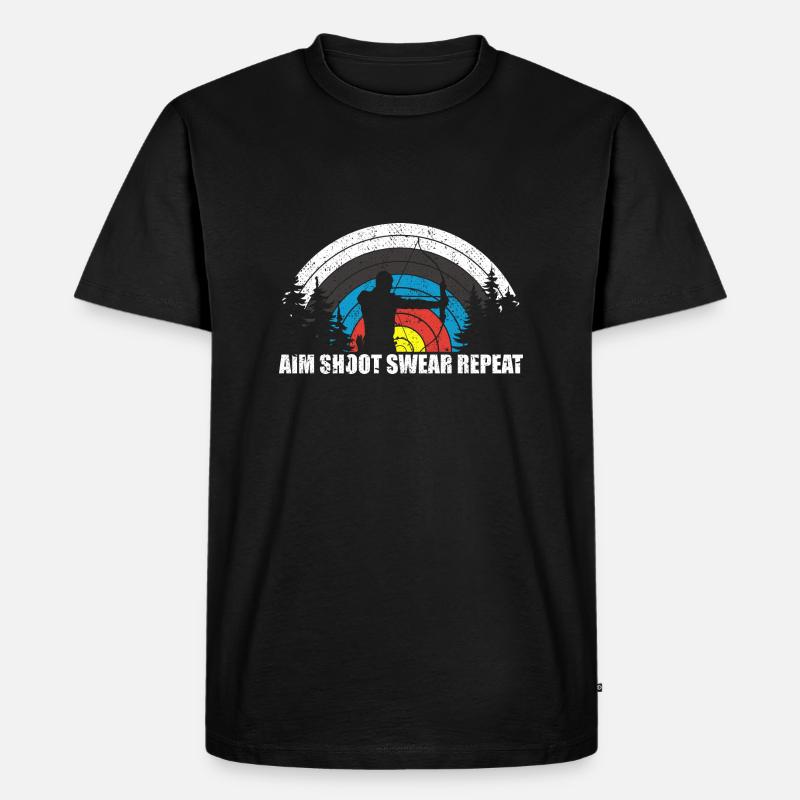 Spaß Bogenschießen Bogenjäger Bogenjagd Bogenjagd - Männer Premium Bio T-Shirt - Schwarz