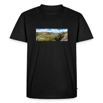 Tjødnane lacs Prekestolen à Rogaland en Norvège - T-shirt Premium bio Homme - noir - Devant - Nico (187cm)