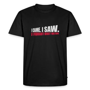 I came saw forget - Men's Premium Organic T-Shirt - black - Front - Nico (187cm)