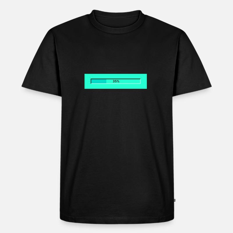 Warnmeldung Loading - Männer Premium Bio T-Shirt - Schwarz