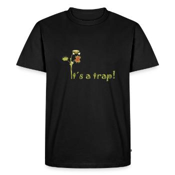 Piège à mouches de Vénus - T-shirt Premium bio Homme - noir - Devant - Nico (187cm)