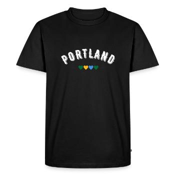 Portland - T-shirt Premium bio Homme - noir - Devant - Nico (187cm)