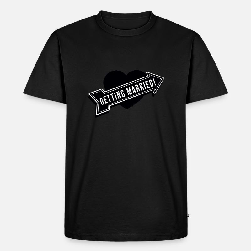 "Getting married" - Männer Premium Bio T-Shirt - Schwarz
