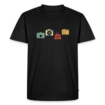 Vintage Retro Camera - Men's Premium Organic T-Shirt - black - Front - Nico (187cm)