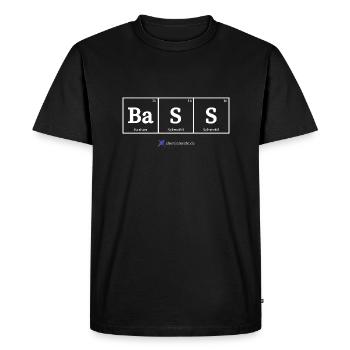 Bass (dark fabrics) - Men's Premium Organic T-Shirt - black - Front - Nico (187cm)