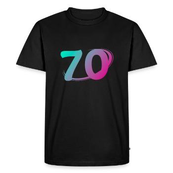 Numéro 70 multicolore - T-shirt Premium bio Homme - noir - Devant - Nico (187cm)