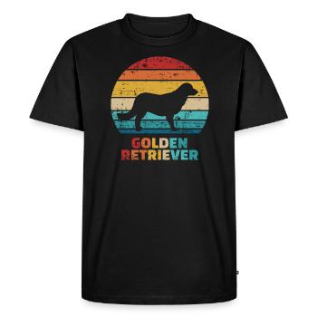 Golden retrievers - T-shirt Premium bio Homme - noir - Devant - Nico (187cm)
